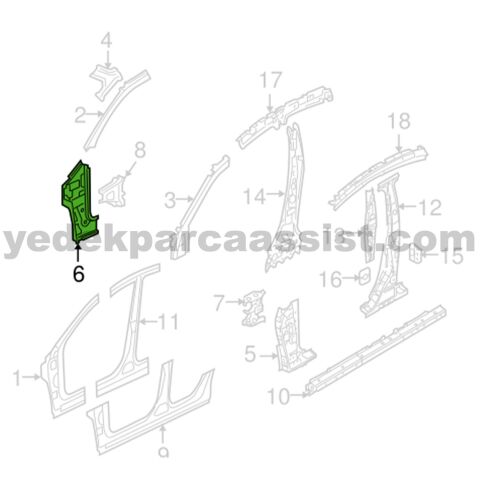 MAZDA 3 SOL DİREK ALT ÇITASI - BHR171230