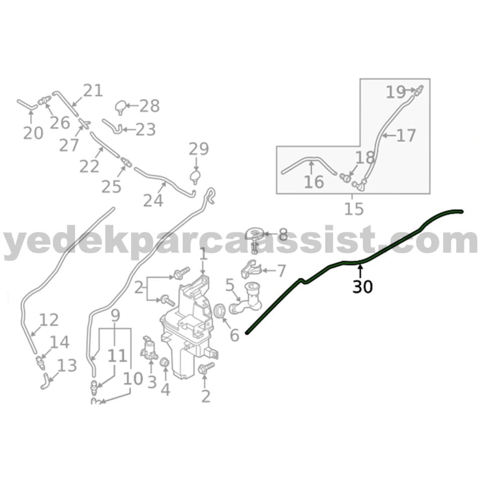 MAZDA MX-5 CAM YIKAMA HORTUMU - D10E67501